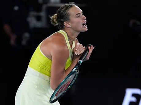 Aryna Sabalenková počas finále Australian Open 2025 proti Madison Keysovej. 