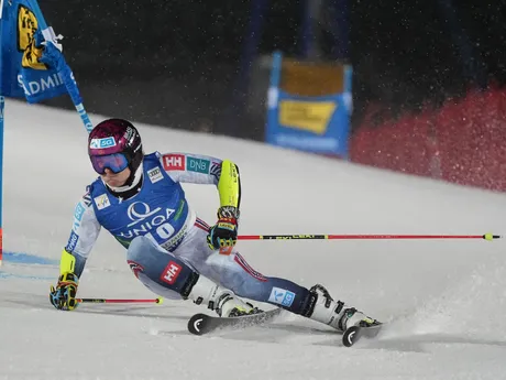 Atle Lie McGrath počas 1. kola obrovského slalomu v rakúskom stredisku Schladming. 