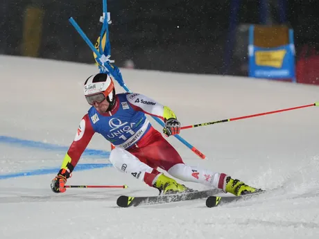 Stefan Brennsteiner počas 1. kola obrovského slalomu v rakúskom stredisku Schladming. 