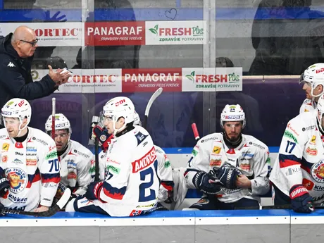 Na snímke lavička Zvolena počas zápasu 38. kola hokejovej Tipos extraligy HC Košice - HKM Zvolen.