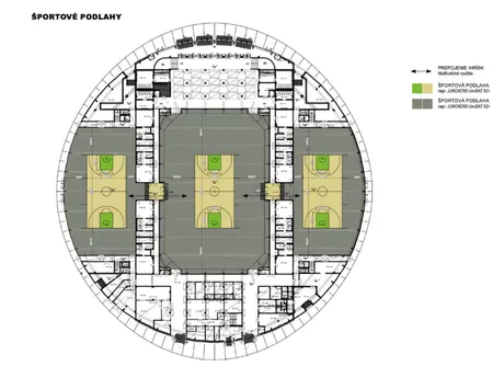 Vizualizácia športovej haly v Šamoríne.