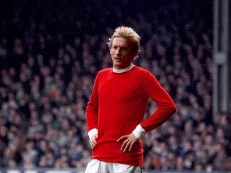 Legenda Manchestru United Denis Law na snímke z roku 1967.