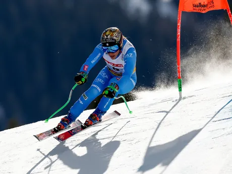 Federica Brignoneová v super-G na MS v zjazdovom lyžovaní 2025.