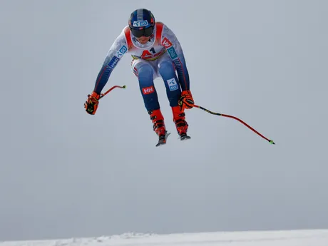 Adrian Smiseth Sejersted počas zjazdu mužov na MS v zjazdovom lyžovaní 2025. 