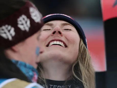 Americká lyžiarka Mikaela Shiffrinová počas MS v Saalbachu 2025. 