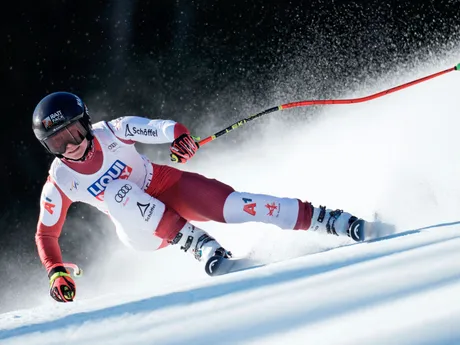 Rakúšanka Ariane Raedlerová počas zjazdu v nórskom stredisku Kvitfjell.