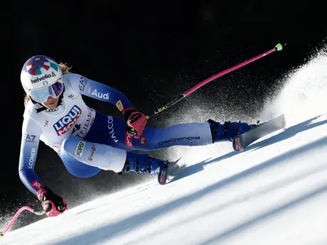 Talianka Marta Bassinová počas zjazdu v nórskom stredisku Kvitfjell.