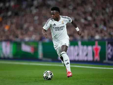 Vinicius Junior v odvetnom zápase Real Madrid - Manchester City v play-off o postup do osemfinále Ligy majstrov.