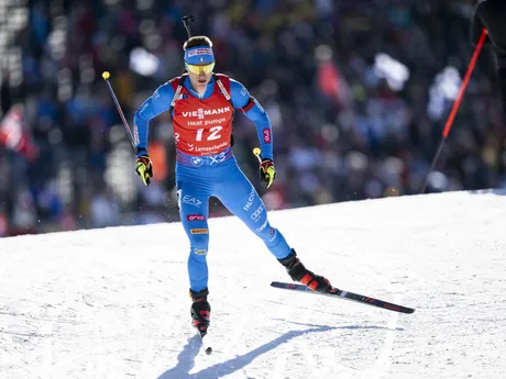 Talian Didier Bionaz počas šprintu na 10km na MS v biatlone 2025.