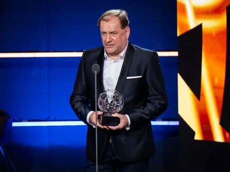 Na snímke Najlepší tréner roka Vladimír Weiss počas odovzdávania ocenení na galavečeri Futbalista roka 2024.