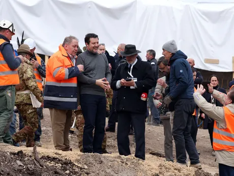 Testovanie olympijskej dráhy v Cortine d'Ampezzo. 