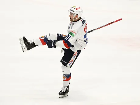 Útočník Zvolena Marek Hecl sa teší z gólu v zápase proti Slovanu Bratislava. 