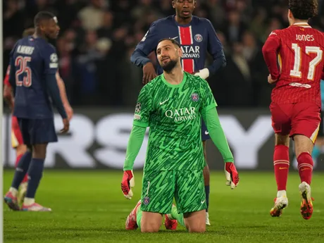 Gianluigi Donnarumma v zápase Paríž St. Germain - Liverpool v osemfinále Ligy majstrov