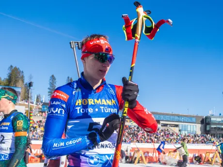 Jakub Borguľa počas šprintu v nórskom Holmenkollene 2025.