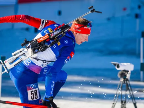 Jakub Borguľa počas šprintu v nórskom Holmenkollene 2025.