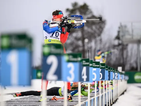 Martin Maťko počas pretekov šprintu  na majstrovstvách sveta juniorov a kadetov vo švédskom Östersunde.