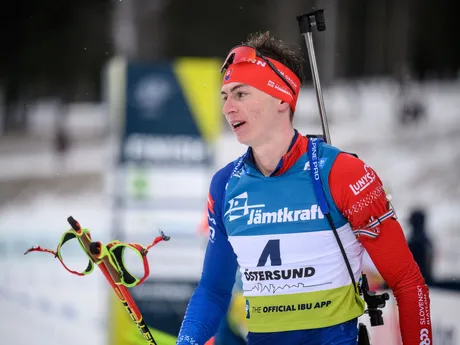 Jakub Borguľa počas MS juniorov a kadetov v biatlone 2025.