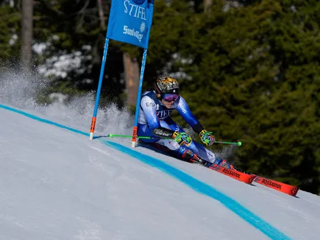 Federica Brignoneová počas obrovského slalomu v Sun Valley. 