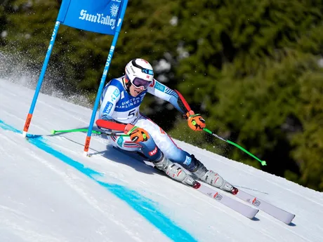 Henrik Kristoffersen počas prvého kola obrovského slalomu v americkom stredisku Sun Valley.