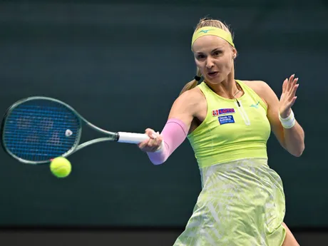 Rebecca Šramková sa teší po víťaznej výmene proti Johanne Christine Svendsenovej z Dánska
