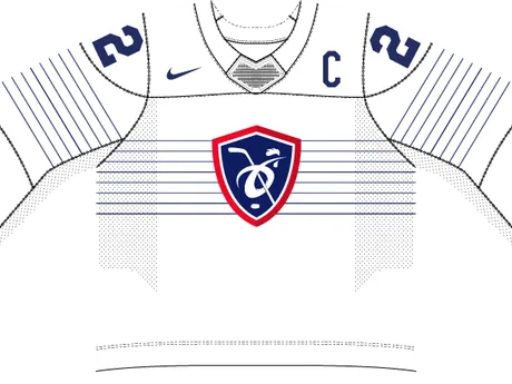 Francúzsko na MS v hokeji 2025 - dresy vonku.