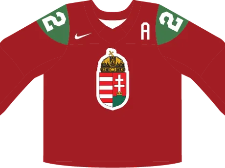 Maďarsko na MS v hokeji 2025 - dresy vonku.