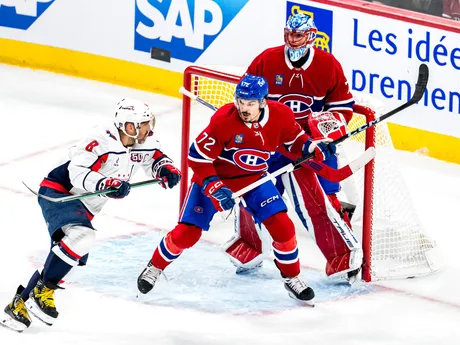 Fotka zo 4. zápasu 1. kola play-off NHL: Montreal Canadiens - Washington Capitals.