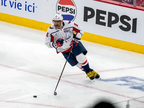 Alexander Ovečkin vo 4. zápase 1. kola play-off NHL: Montreal Canadiens - Washington Capitals.