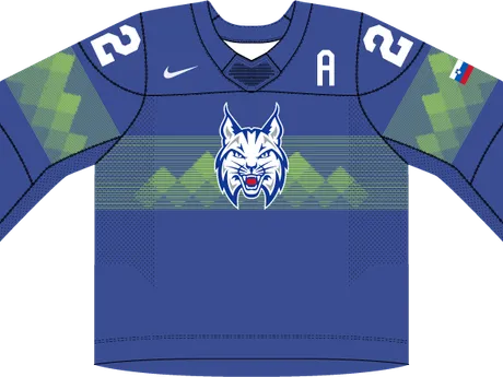 Slovinsko na MS v hokeji 2025 - dresy vonku.