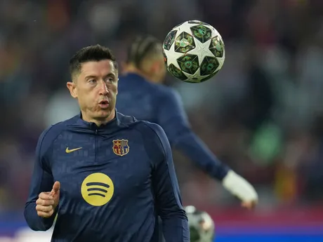 Robert Lewandowski pred zápasom FC Barcelona - Borussia Dortmund v 1. štvrťfinále Ligy majstrov.