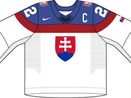 Slovensko na MS v hokeji 2025 - dresy doma.