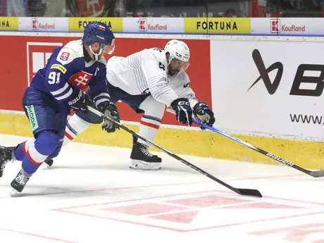 zľava Matúš Sukeľ (Slovensko) a Edouard Bellemare (Francúzsko) 