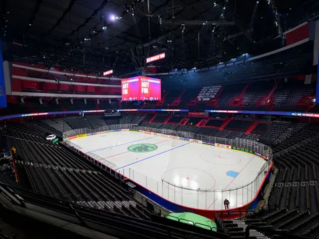 Avicii Arena pred zápasom Slovensko - Švédsko na MS v hokeji 2025. 