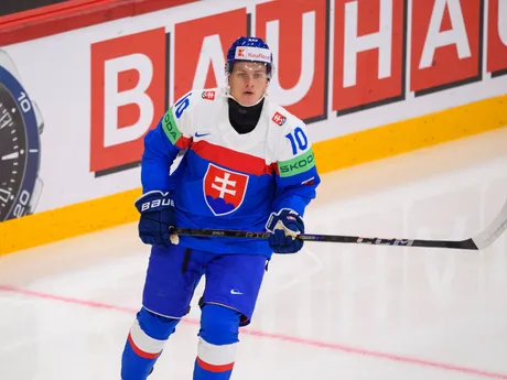 Adam Sýkora pred zápasom Slovensko - Švédsko v skupine A na MS v hokeji 2025.