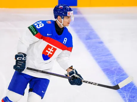 Michal Ivan pred zápasom Slovensko - Slovinsko v skupine A na MS v hokeji 2025.