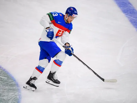 Michal Krištof pred zápasom Slovensko - Slovinsko v skupine A na MS v hokeji 2025.