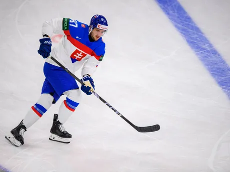 Pavol Regenda pred zápasom Slovensko - Slovinsko v skupine A na MS v hokeji 2025.