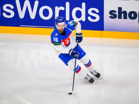 Róbert Lantoši pred zápasom Slovensko - Rakúsko v skupine A na MS v hokeji 2025.