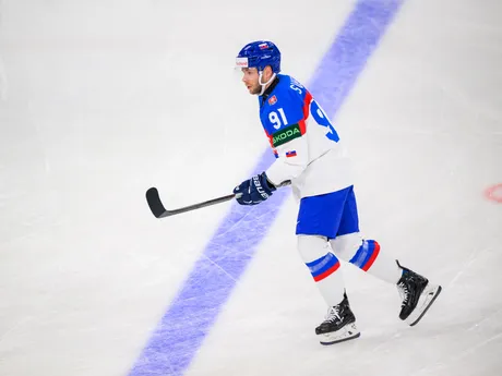 Matúš Sukeľ pred zápasom Slovensko - Rakúsko v skupine A na MS v hokeji 2025.
