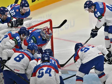 Slovenskí hokejisti pred zápasom Slovensko - Rakúsko v skupine A na MS v hokeji 2025.