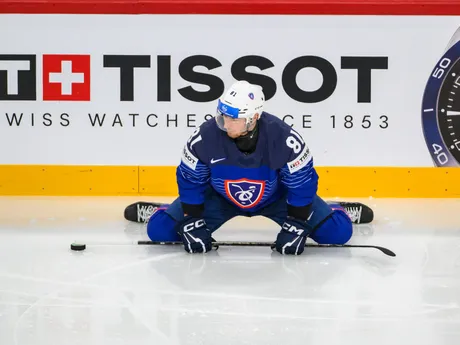 Anthony Rech pred zápasom Slovensko - Francúzsko na MS v hokeji 2025. 