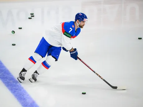 Mário Grman pred zápasom Slovensko - Francúzsko na MS v hokeji 2025. 