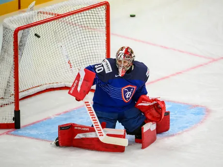 Antoine Keller pred zápasom Slovensko - Francúzsko na MS v hokeji 2025. 