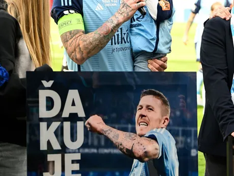 Juraj Kucka (Slovan) sa lúči s hráčskou kariérou pred záverčným 10. kolom nadstavbovej časti Niké ligy v skupine o titul ŠK Slovan Bratislava - FC Košice.