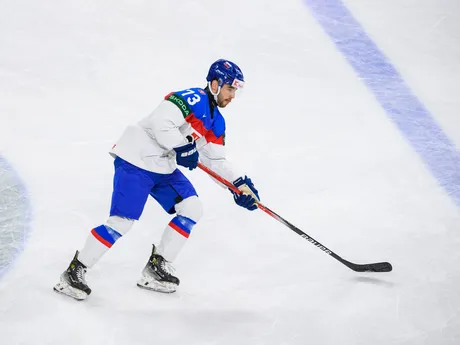 Michal Beňo pred zápasom Slovensko - Lotyšsko v skupine A na MS v hokeji 2025.