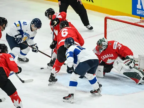 Marc-Andre Fleury počas zápasu Kanada - Fínsko v skupine A na MS v hokeji 2025. 