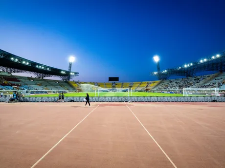 Futbalový štadión v meste Heraklion pred prípravným zápasom Grécko - Slovensko.