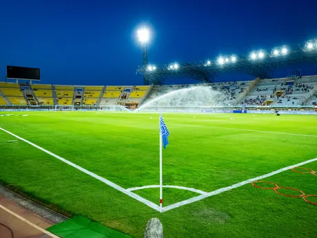 Futbalový štadión v meste Heraklion pred prípravným zápasom Grécko - Slovensko.