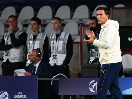 Hlavný tréner tímu Portugalska Rui Jorge v zápase Portugalsko - Francúzsko v skupine C na EURO U21 2025 (ME vo futbale do 21 rokov).