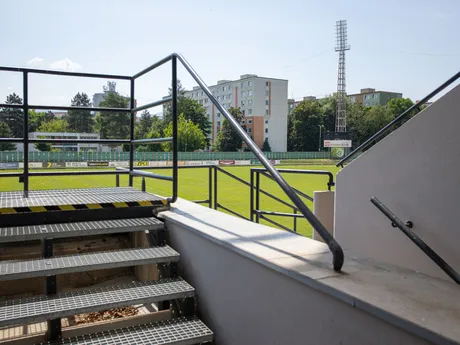Na snímke štadión futbalového klubu FC Baník Prievidza.